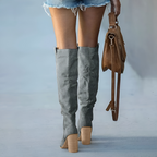 Bonvive | Casual High Leather Boots for Women – Stylish and Comfortable