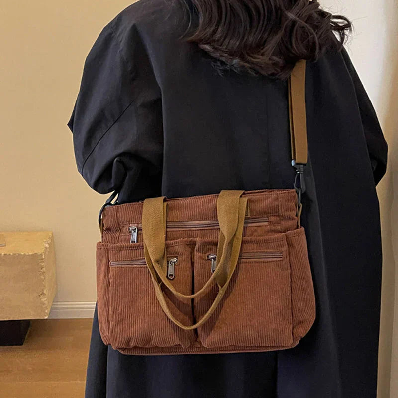 Bonvive | Trendy Corduroy Bag – Stylish Functionality in One