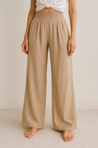 Elegant Linen-Look Trousers – Vintage & Comfortable