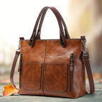 Bonvieve | Women’s Vintage Leather Shoulder Bag – Timeless Elegance & Style