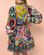 Bonvieve | Fleurige Veterjurk