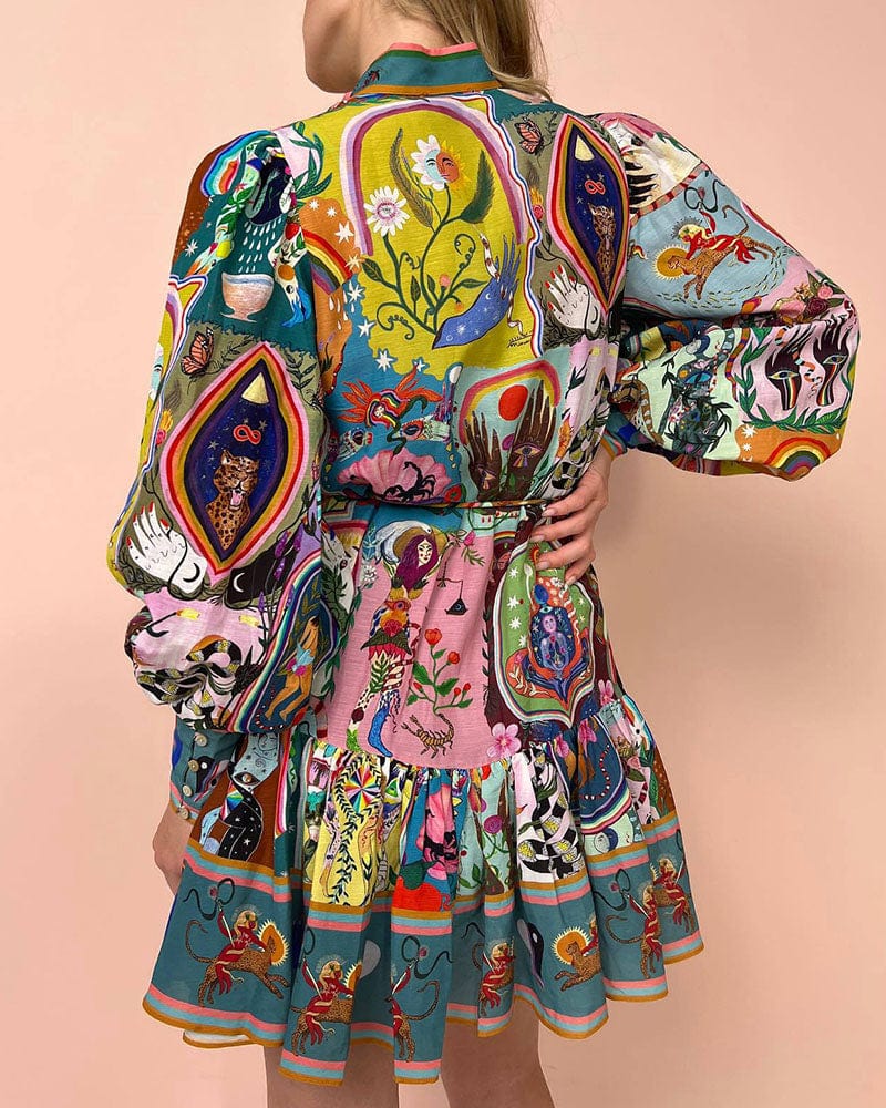 Bonvieve | Fleurige Veterjurk