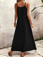 Fashionable Summer Dress – Spaghetti Straps, Printed Design & Comfortable Fit