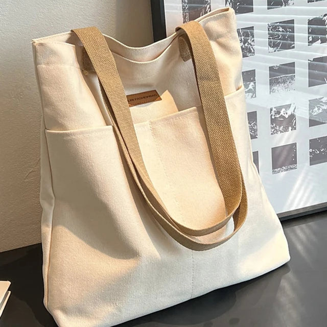 Bonvive | Women's Canvas Tote Bag
 Large Capacity | Stylish Design | Practical &amp; Convenient | Refined Appearance
