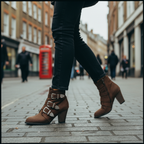 Chic Buckle Suede Ankle Boots