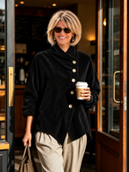 Eleanor™ | Corduroy Tunic with High Collar
