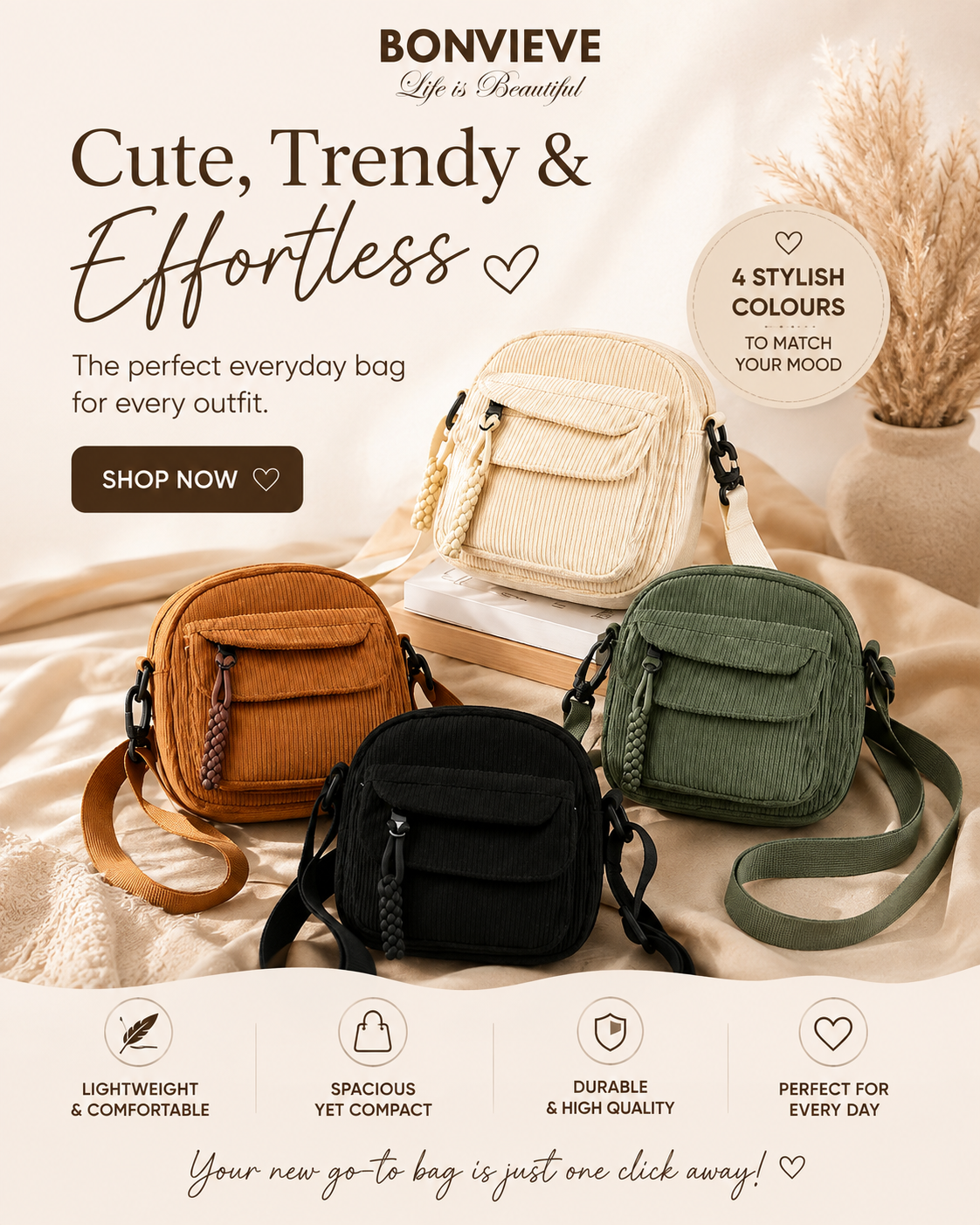 Women’s Corduroy Handbag