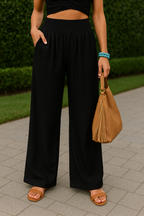 Elegant Linen-Look Trousers – Vintage & Comfortable