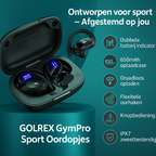 GOLREX GymPro Sports Earphones – Wireless, Comfortable &amp; Powerful Sound