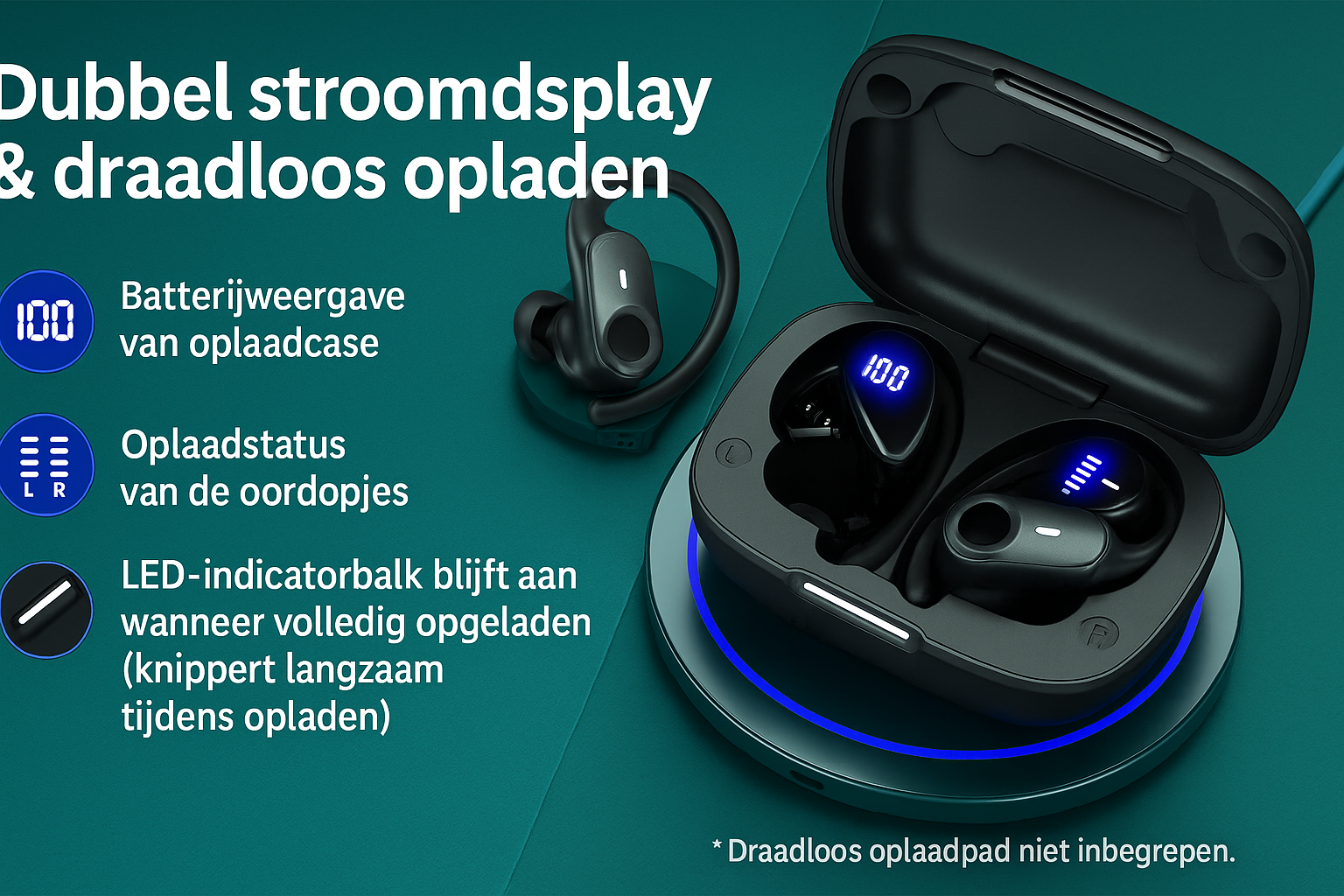 GOLREX GymPro Sports Earphones – Wireless, Comfortable &amp; Powerful Sound