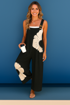 Bonvieve | Zomerse Dames Jumpsuit met Bloemenprint – Wijde Pijpen, Dikke Bandjes & Zakken