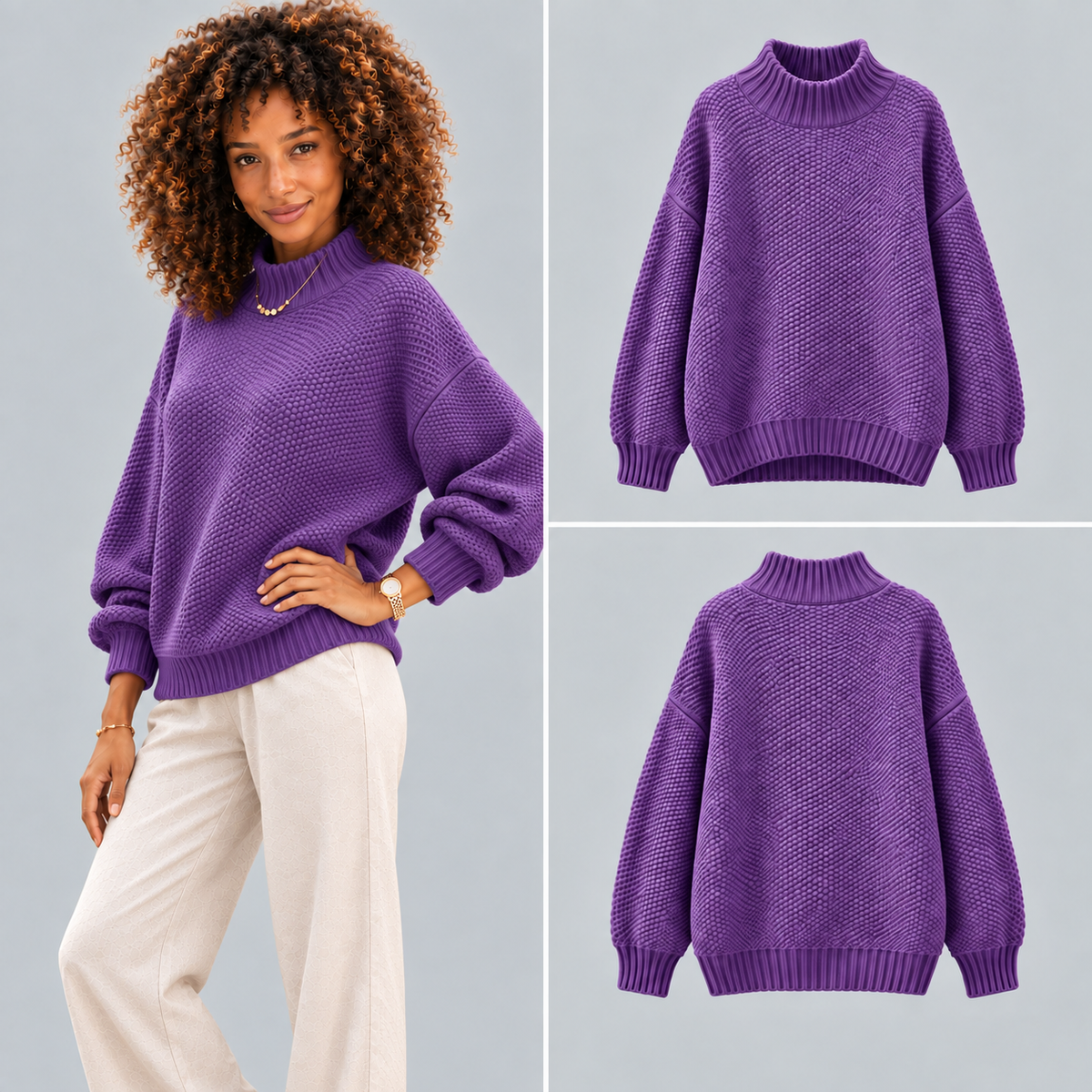 Clara | Knitted Roll-Neck Jumper