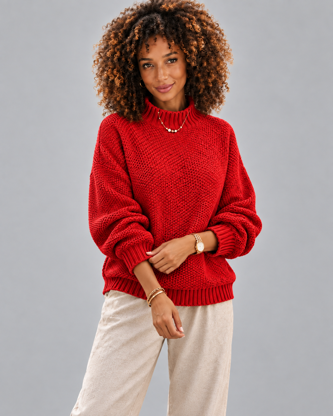 Clara | Knitted Roll-Neck Jumper