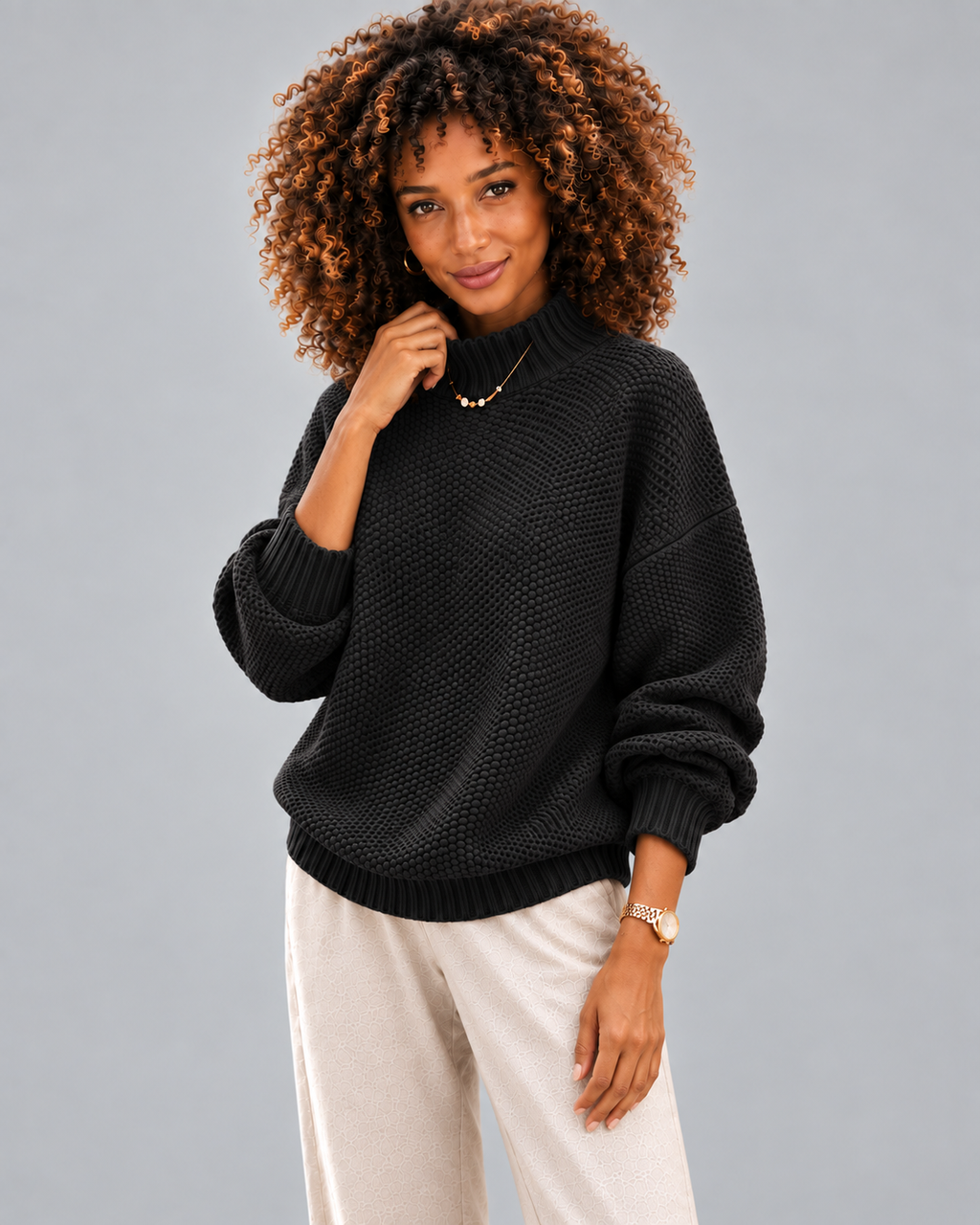Clara | Knitted Roll-Neck Jumper