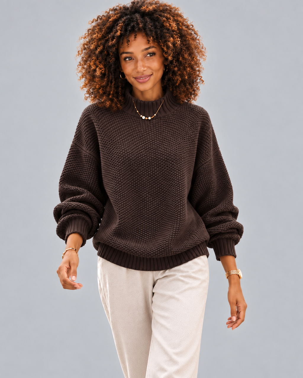Clara | Knitted Roll-Neck Jumper