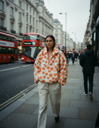 Warme Bloemen Fleece Sweater – Zachte Sherpa Pullover voor Dames