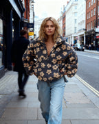 Warme Bloemen Fleece Sweater – Zachte Sherpa Pullover voor Dames