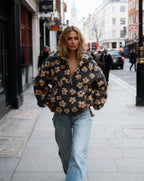 Warme Bloemen Fleece Sweater – Zachte Sherpa Pullover voor Dames