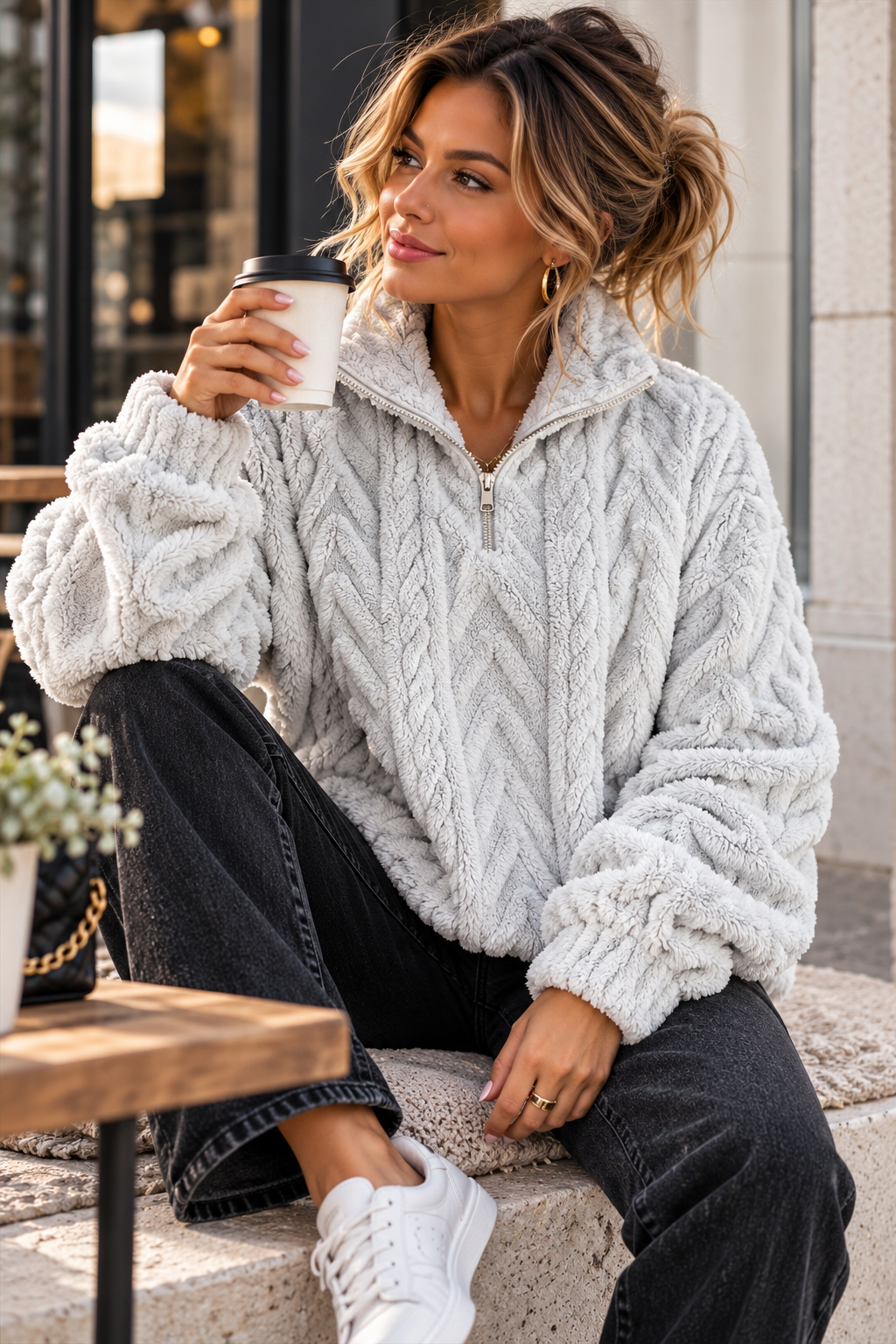 Isabelle | Cosy Zip-Neck Jumper