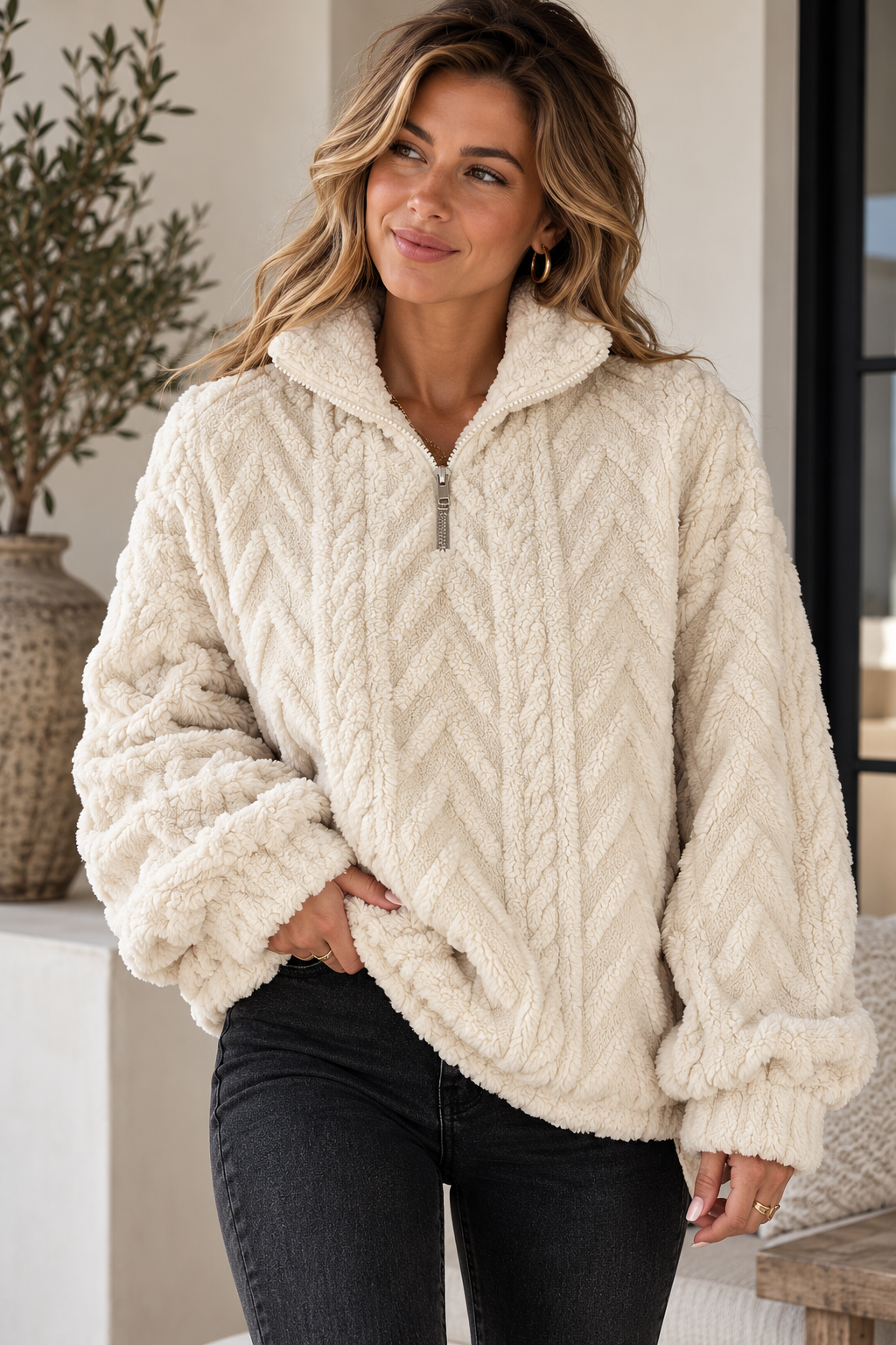 Isabelle | Cosy Zip-Neck Jumper