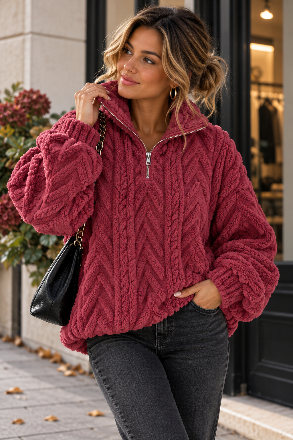 Isabelle | Cosy Zip-Neck Jumper