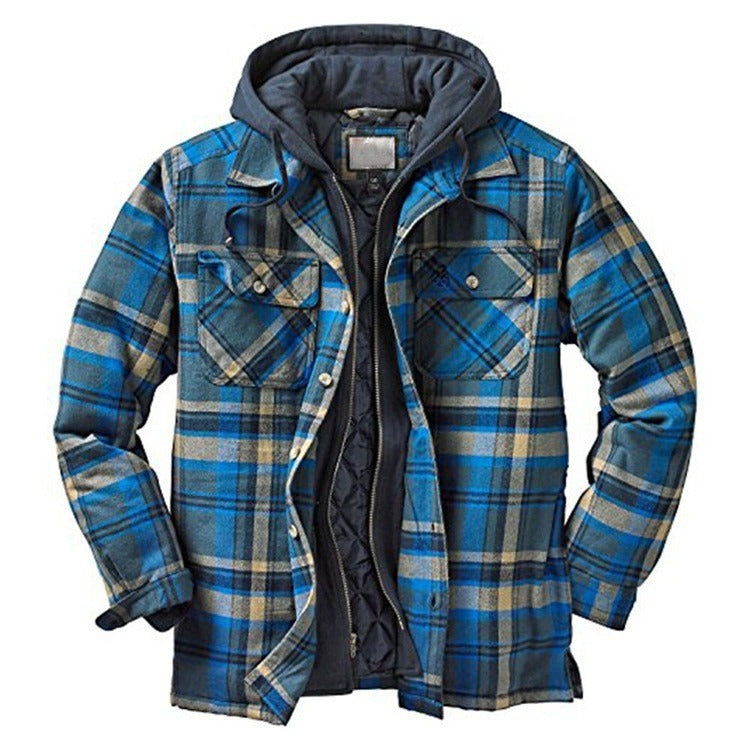 Stylish Patchwork Plaid Jacket – Hip &amp; Warm