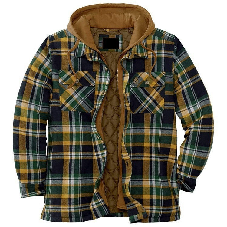 Stylish Patchwork Plaid Jacket – Hip &amp; Warm