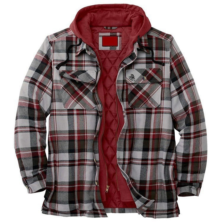 Stylish Patchwork Plaid Jacket – Hip &amp; Warm