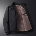 Men's Slim Fit Thickened Cotton Jacket with Fleece Lining