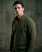 Men’s Corduroy Sweater – Casual Stand Collar Pullover with Long Sleeves