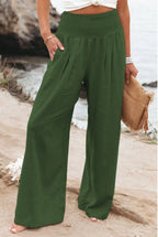 Elegant Linen-Look Trousers – Vintage & Comfortable