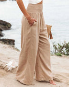 Elegant Linen-Look Trousers – Vintage & Comfortable
