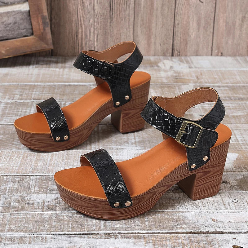 Bonvive | Casual Women's Sandals with Heel 
