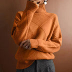 Warm Women's Knitted Sweater - Soft Turtleneck Pullover for Fall &amp; Winter