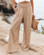 Elegant Linen-Look Trousers – Vintage & Comfortable