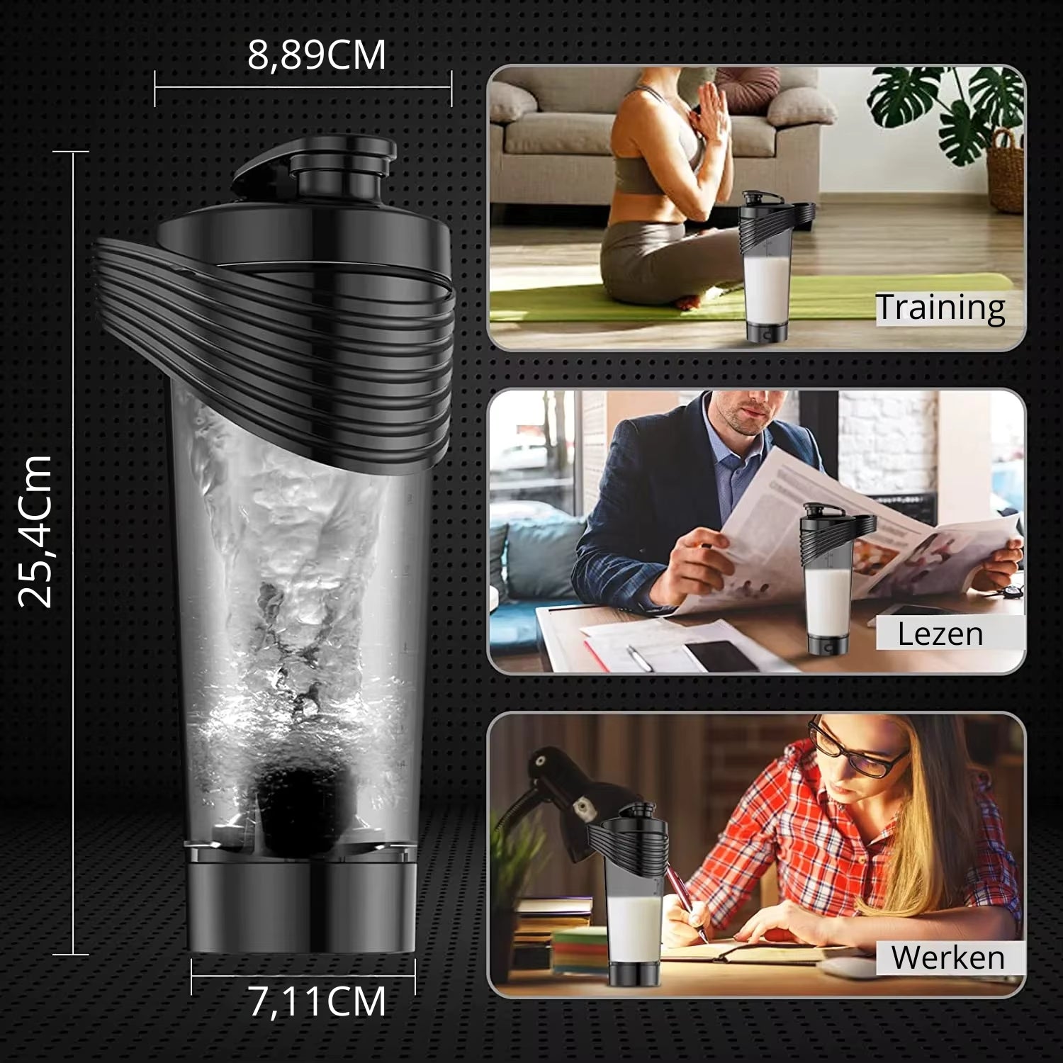 Bonvive | Electric Protein Shaker Bottle