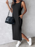 Bonvieve | Summer Dream Dress – Elegant Sleeveless Maxi Dress with Romantic Lace and a Comfortable Fit