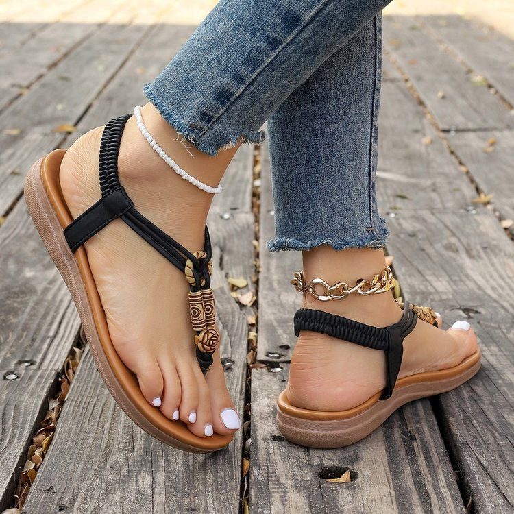 Bonvive | Boho Chic Braided Women's Sandals – Summery &amp; Comfortable with a Touch of Freedom