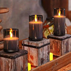 Bonvive | Realistic Flameless Candle Set - Atmospheric Lighting without Flame