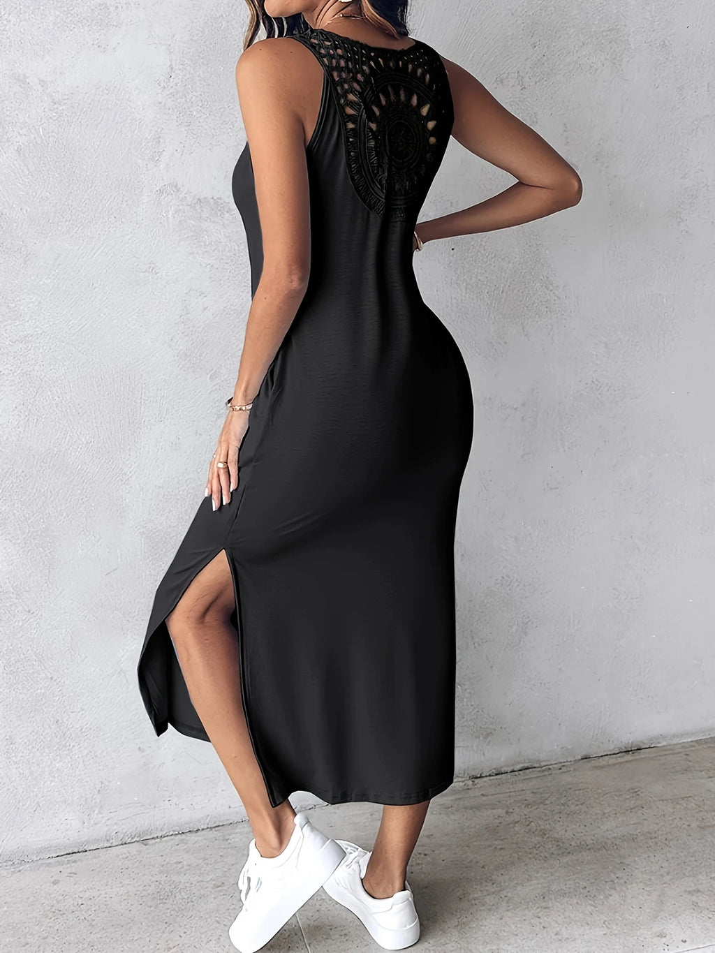 Bonvieve | Summer Dream Dress – Elegant Sleeveless Maxi Dress with Romantic Lace and a Comfortable Fit