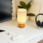 Bonvive | Elegant Linen Table Lamp – Stylish Lighting with a Natural Touch