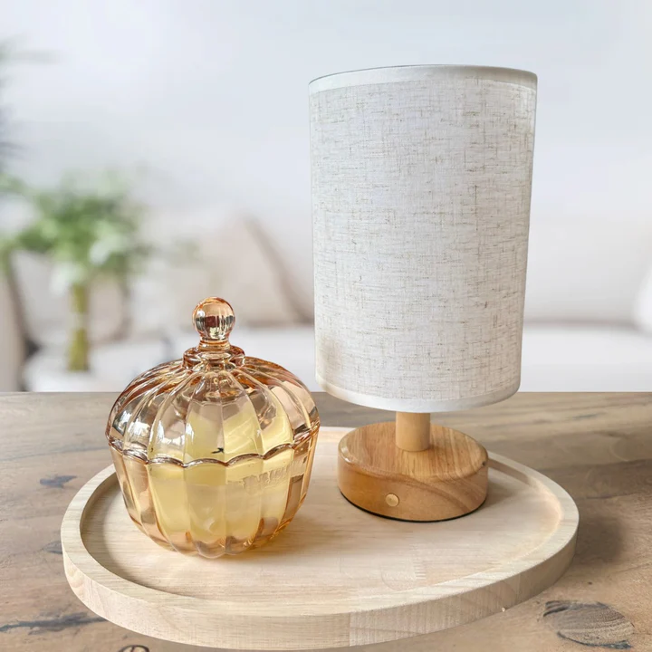 Bonvive | Elegant Linen Table Lamp – Stylish Lighting with a Natural Touch